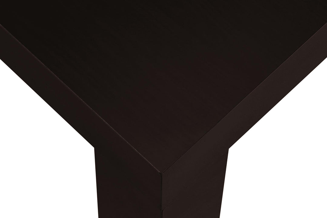Parsons Hollow Core End Table with Large Top - Espresso