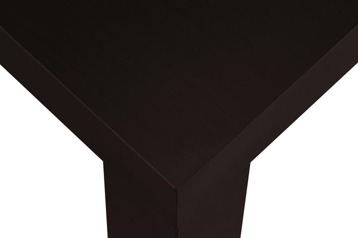 Parsons Hollow Core End Table with Large Top - Espresso