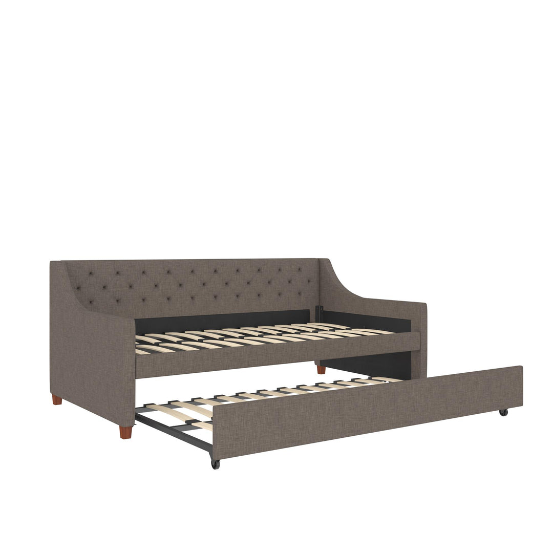 Her Majesty Daybed and Trundle - Grey Linen - Twin