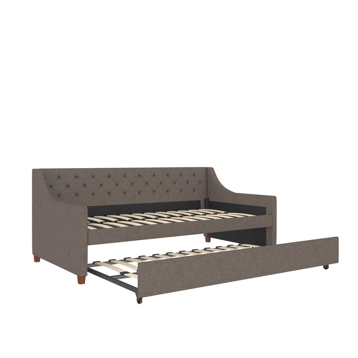 Her Majesty Daybed and Trundle - Grey Linen - Twin