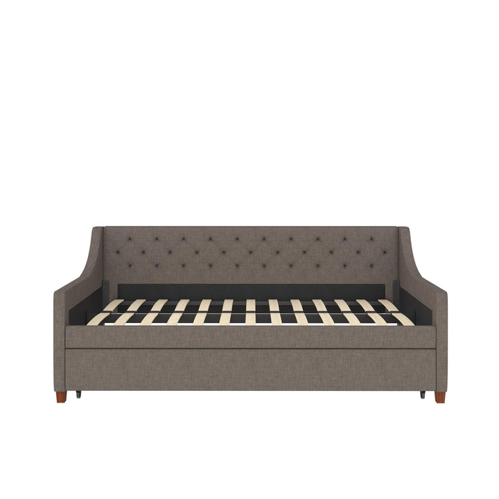 Her Majesty Daybed and Trundle - Grey Linen - Twin