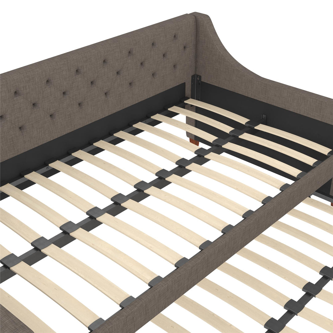Her Majesty Daybed and Trundle - Grey Linen - Twin