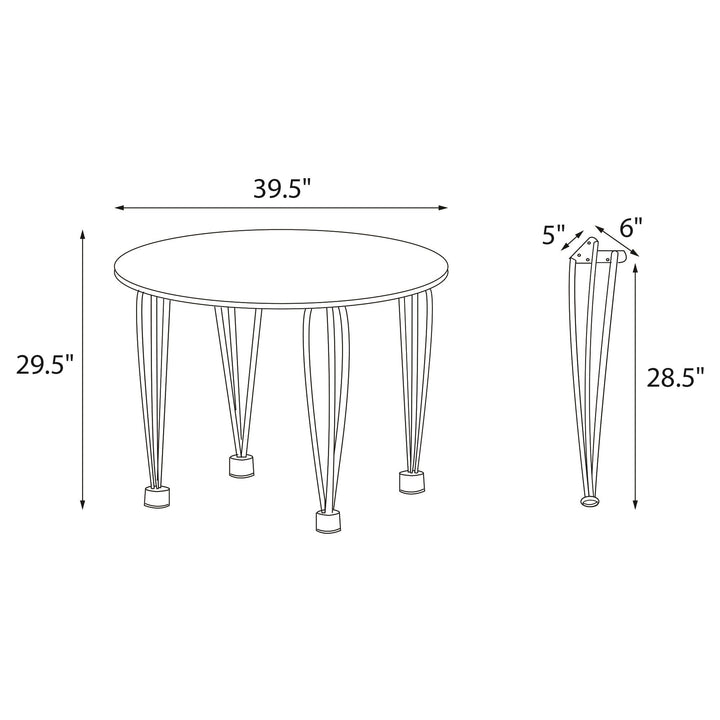 Round Dining Table Top - Brown