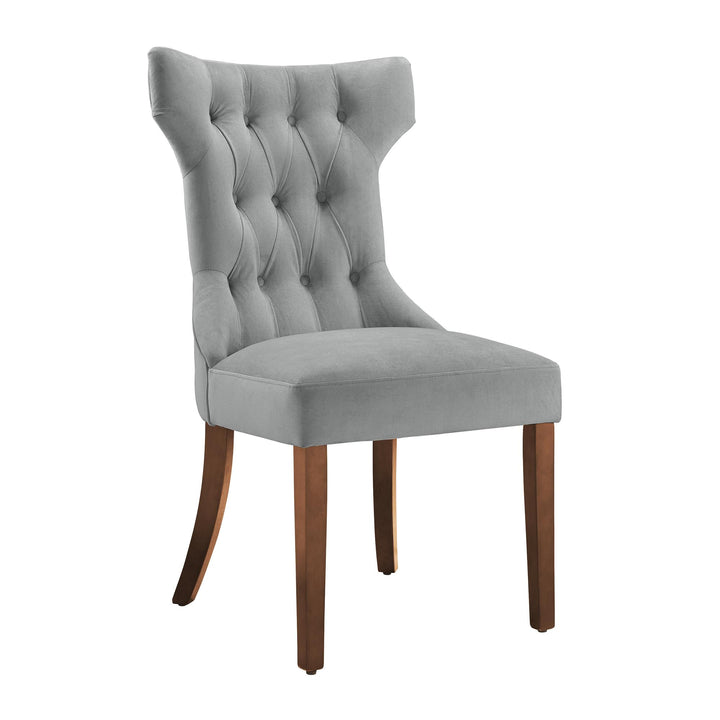 Clairborne Tufted Hourglass Dining Chair, Set of 2 - Gray - Set of 2