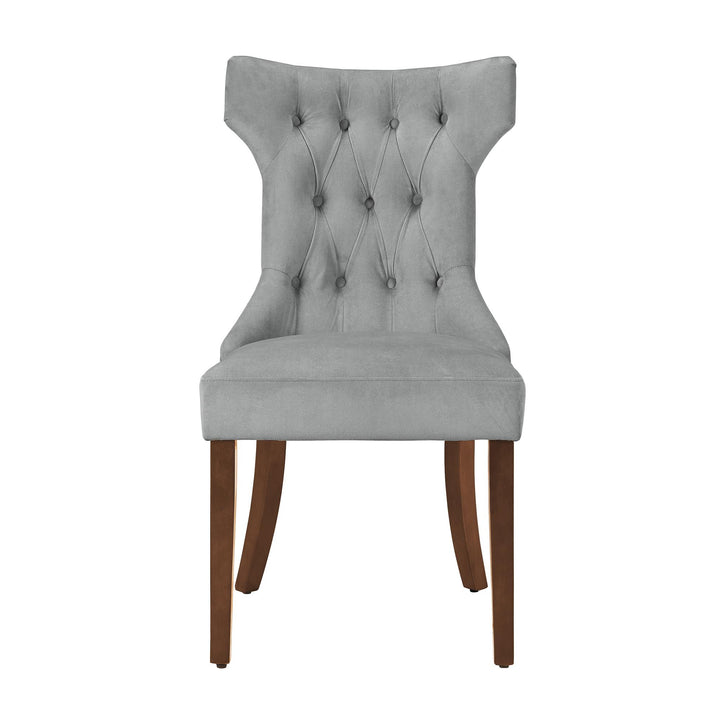 Clairborne Tufted Hourglass Dining Chair, Set of 2 - Gray - Set of 2