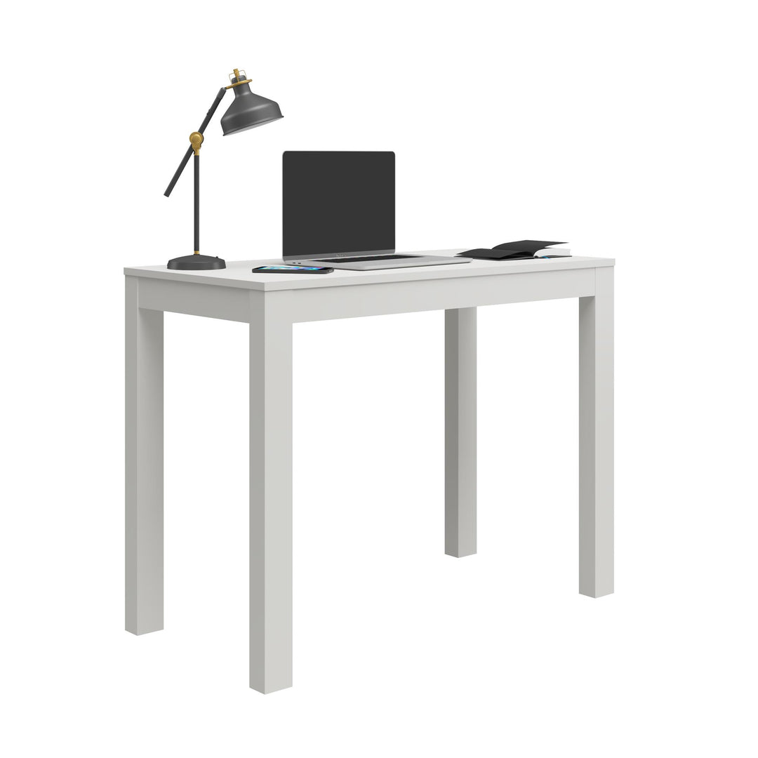 Parsons Minimalistic Desk with Drawer - White