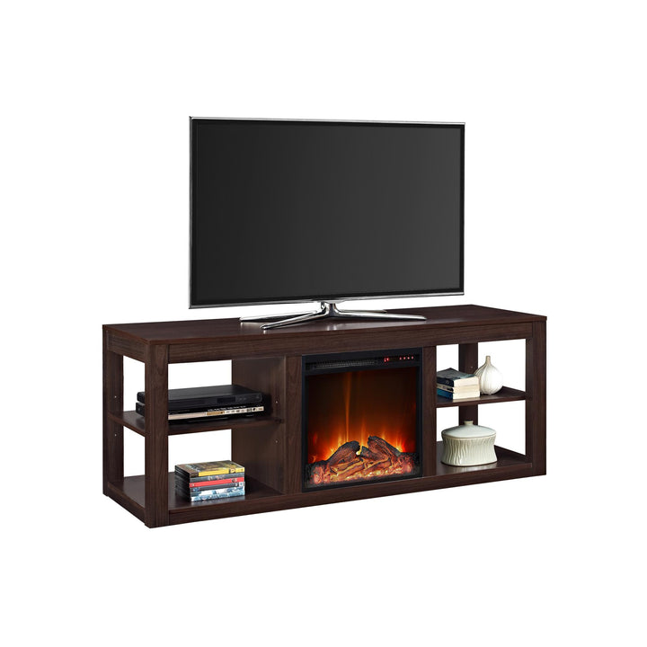 Parsons Electric Fireplace TV Stand for TVs up to 65 Inches - Espresso
