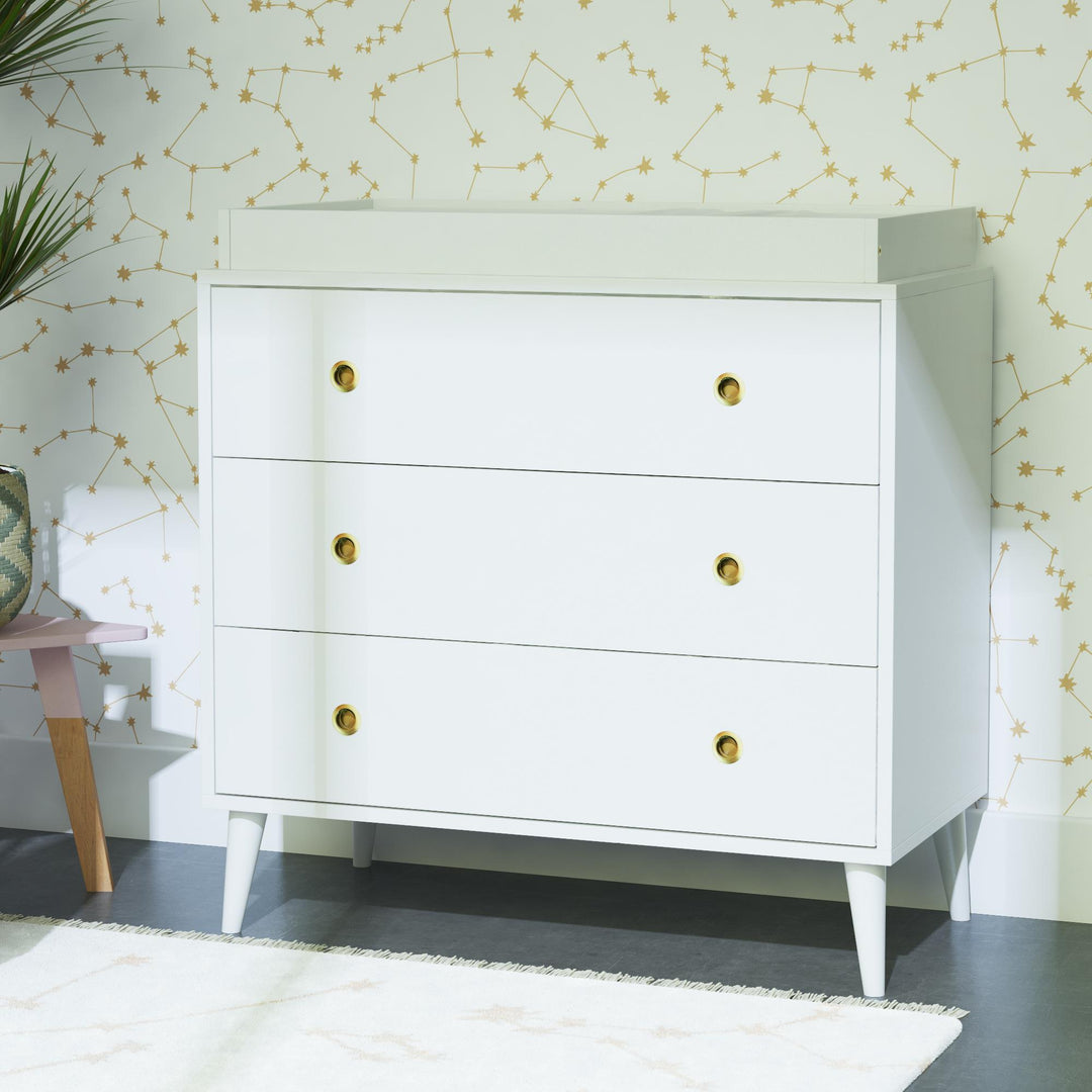 Harper 3-Drawer Storage Dresser - White