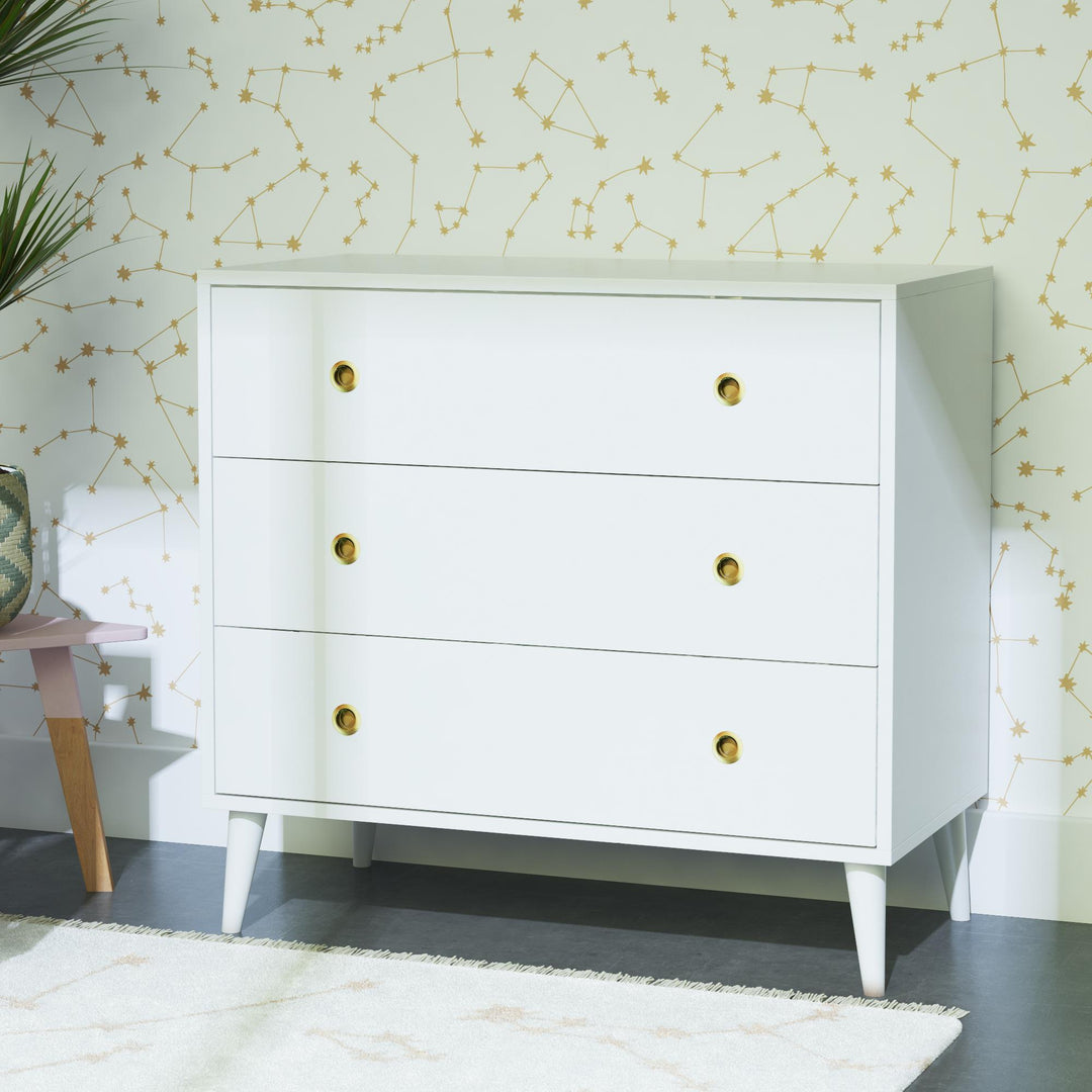 Harper 3-Drawer Storage Dresser - White
