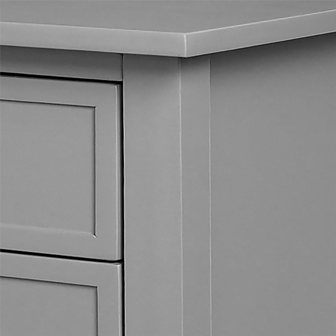 Franklin Accent Table with 2 Drawers - Gray