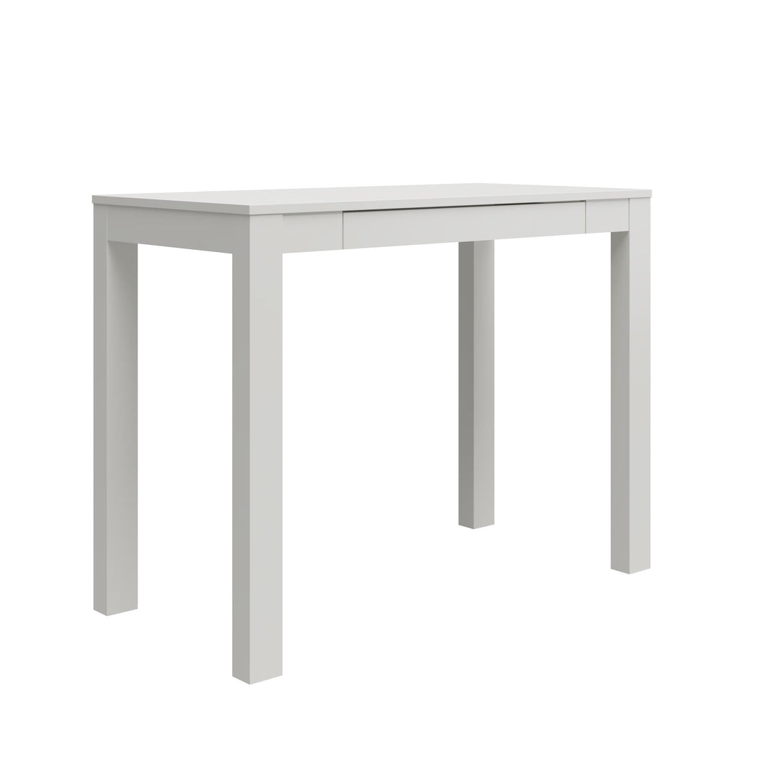 Parsons Minimalistic Desk with Drawer - White