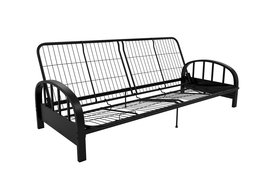 Ailee Metal Full Size Futon Frame with Multiple Reclining Positions - Black