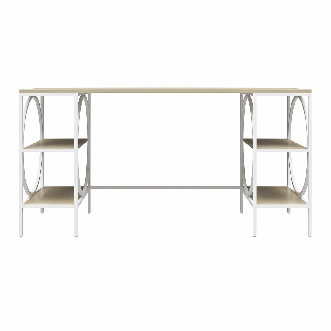 Strafford Double Pedestal Desk - Pale Oak