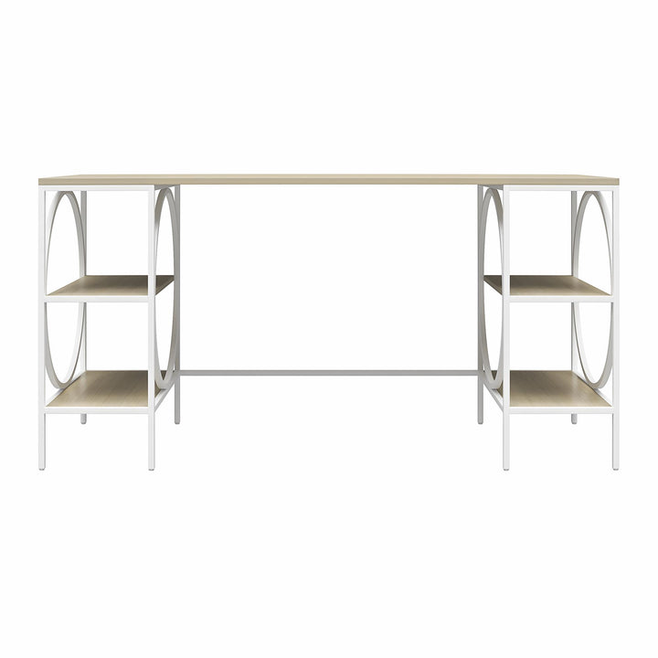 Strafford Double Pedestal Desk - Pale Oak