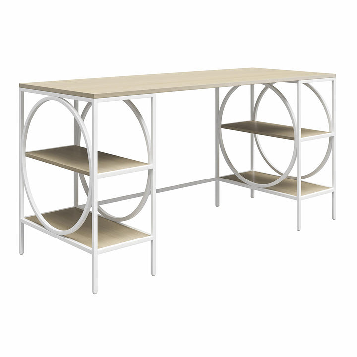 Strafford Double Pedestal Desk - Pale Oak