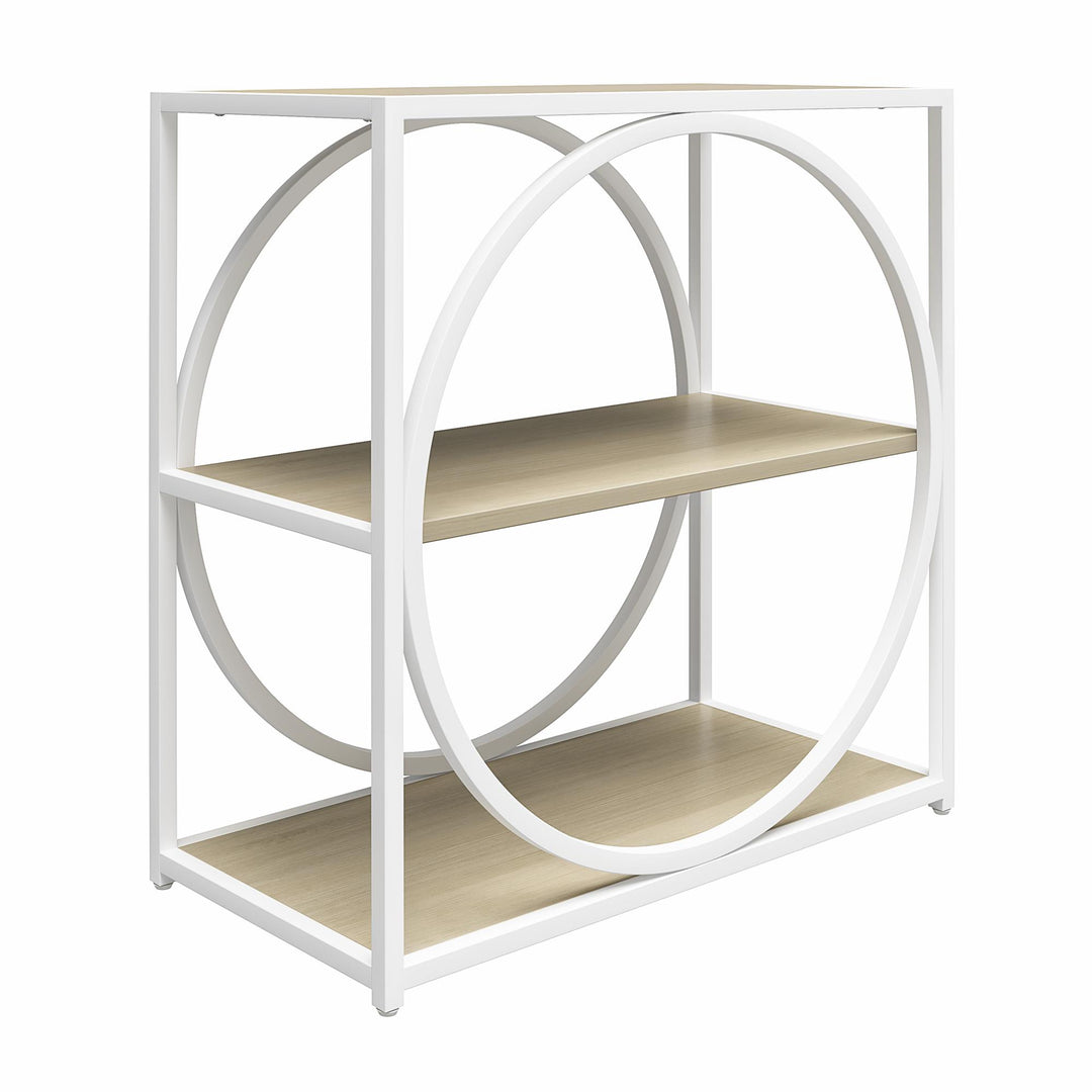 Strafford Accent Table with 4 Open Shelves - Pale Oak