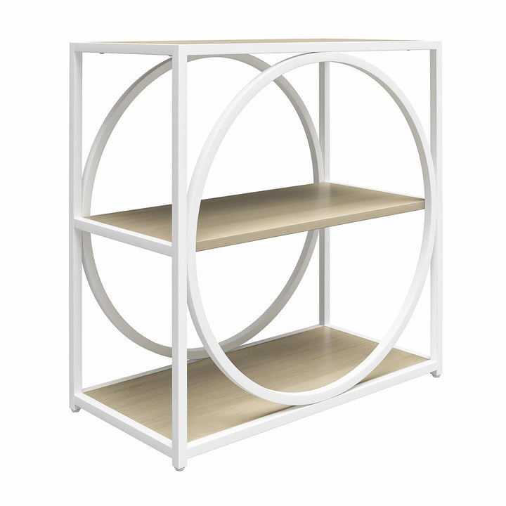 Strafford Accent Table with 4 Open Shelves - Pale Oak