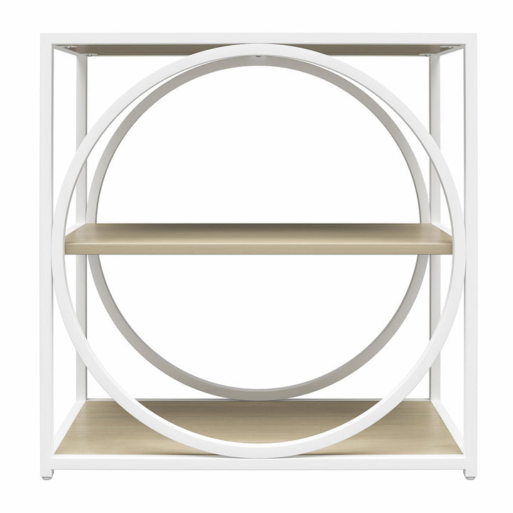 Strafford Accent Table with 4 Open Shelves - Pale Oak