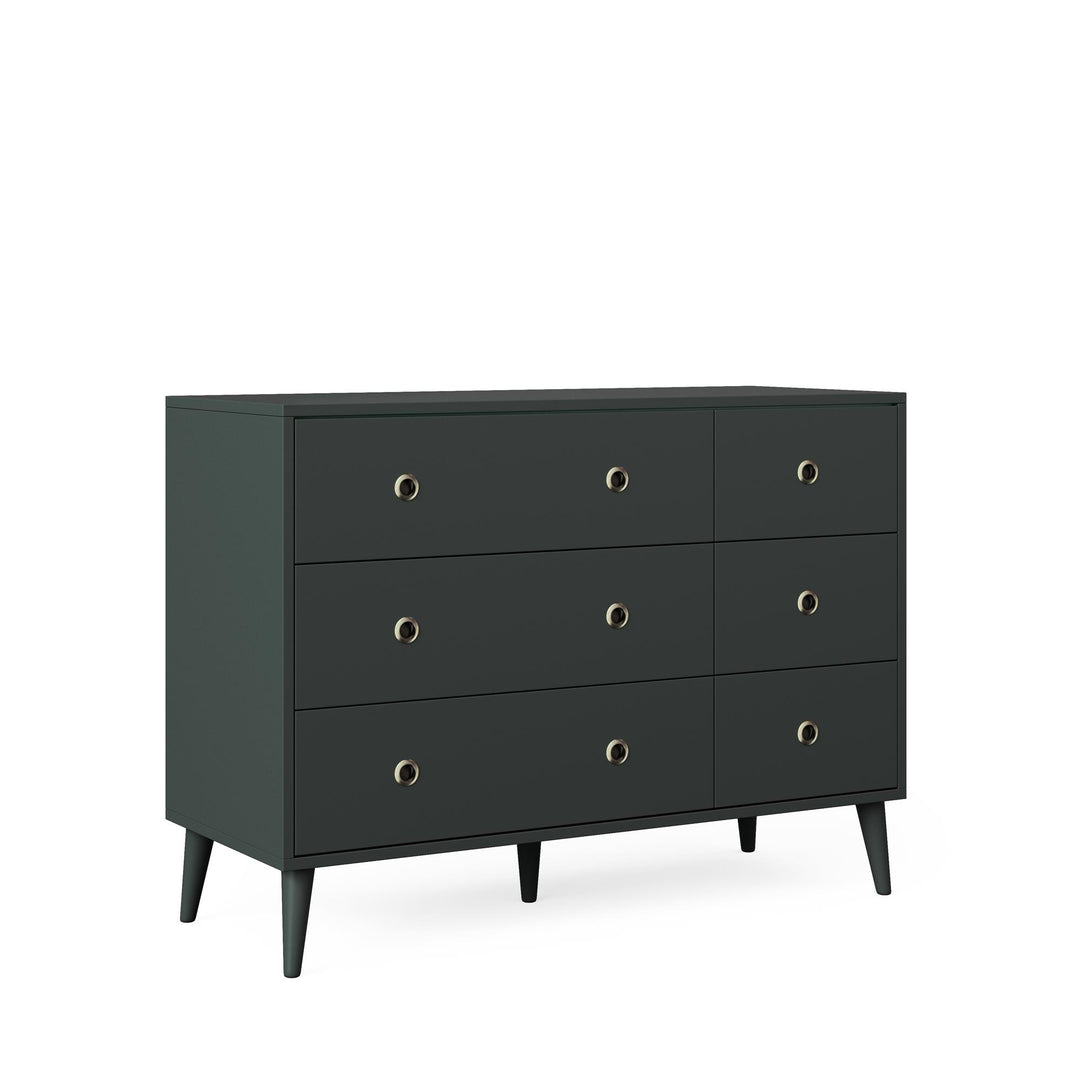 Harper 6 Drawer Storage Dresser - Olive 