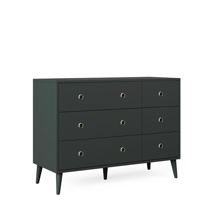 Harper 6 Drawer Storage Dresser - Olive 