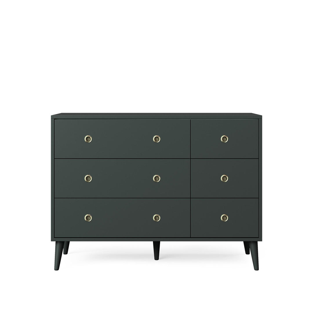 Harper 6 Drawer Storage Dresser - Olive 