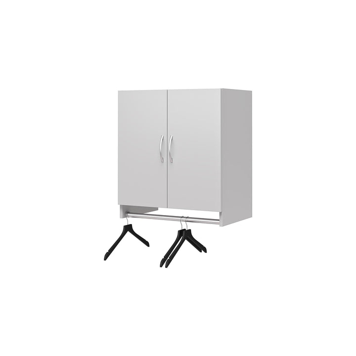 Basin 2 Door Wall Storage Cabinet with Hanging Rod - Dove Gray