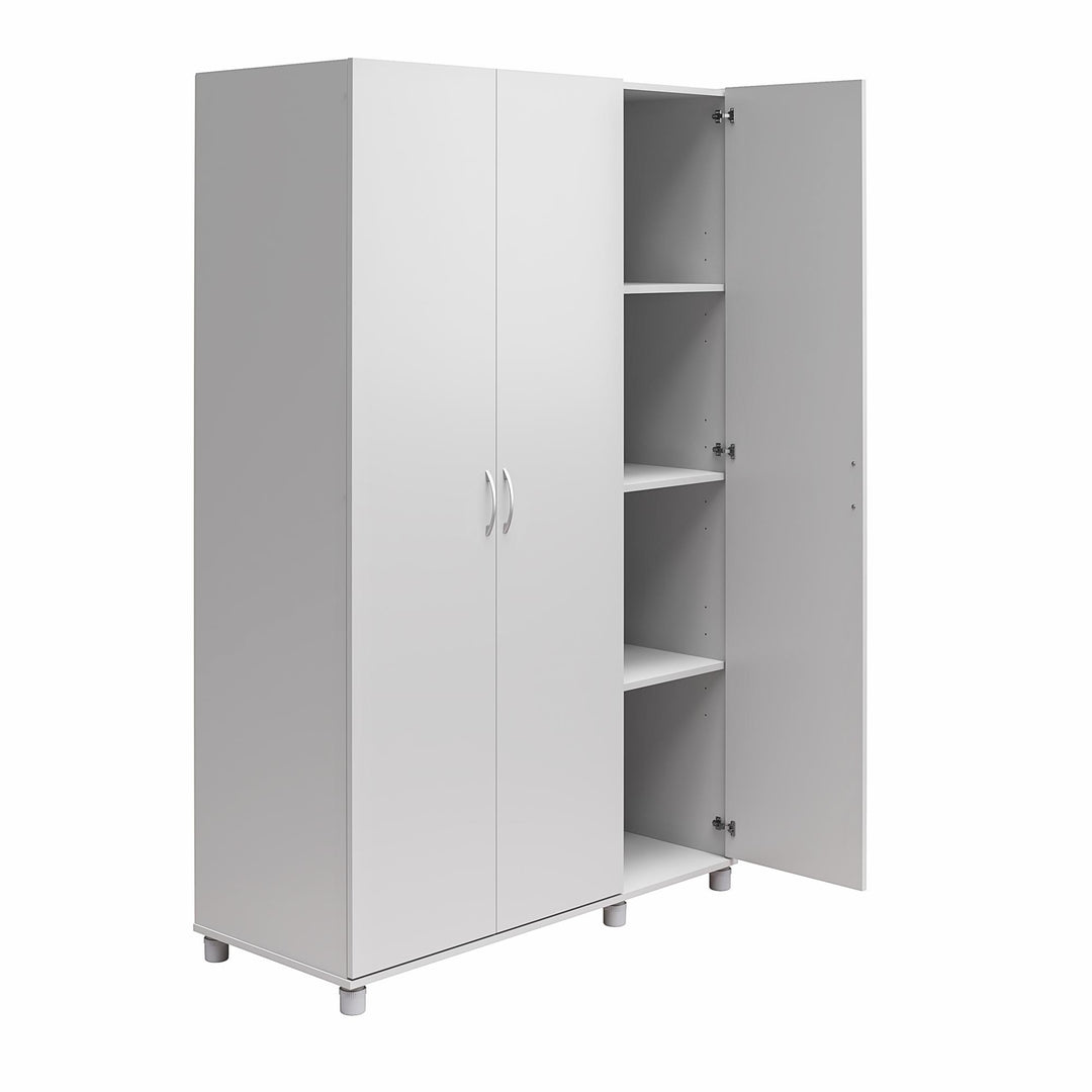 Basin 3 Door Wardrobe with Clothing Rod & Adjustable Shelving - Dove Gray