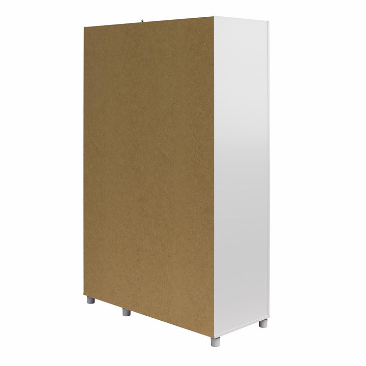 Basin 3 Door Wardrobe with Clothing Rod & Adjustable Shelving - Dove Gray