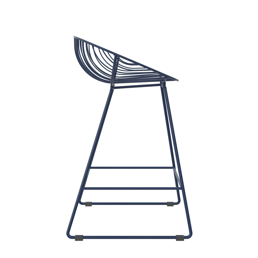 Ellis Wire Counter Height Bar Stool - Navy