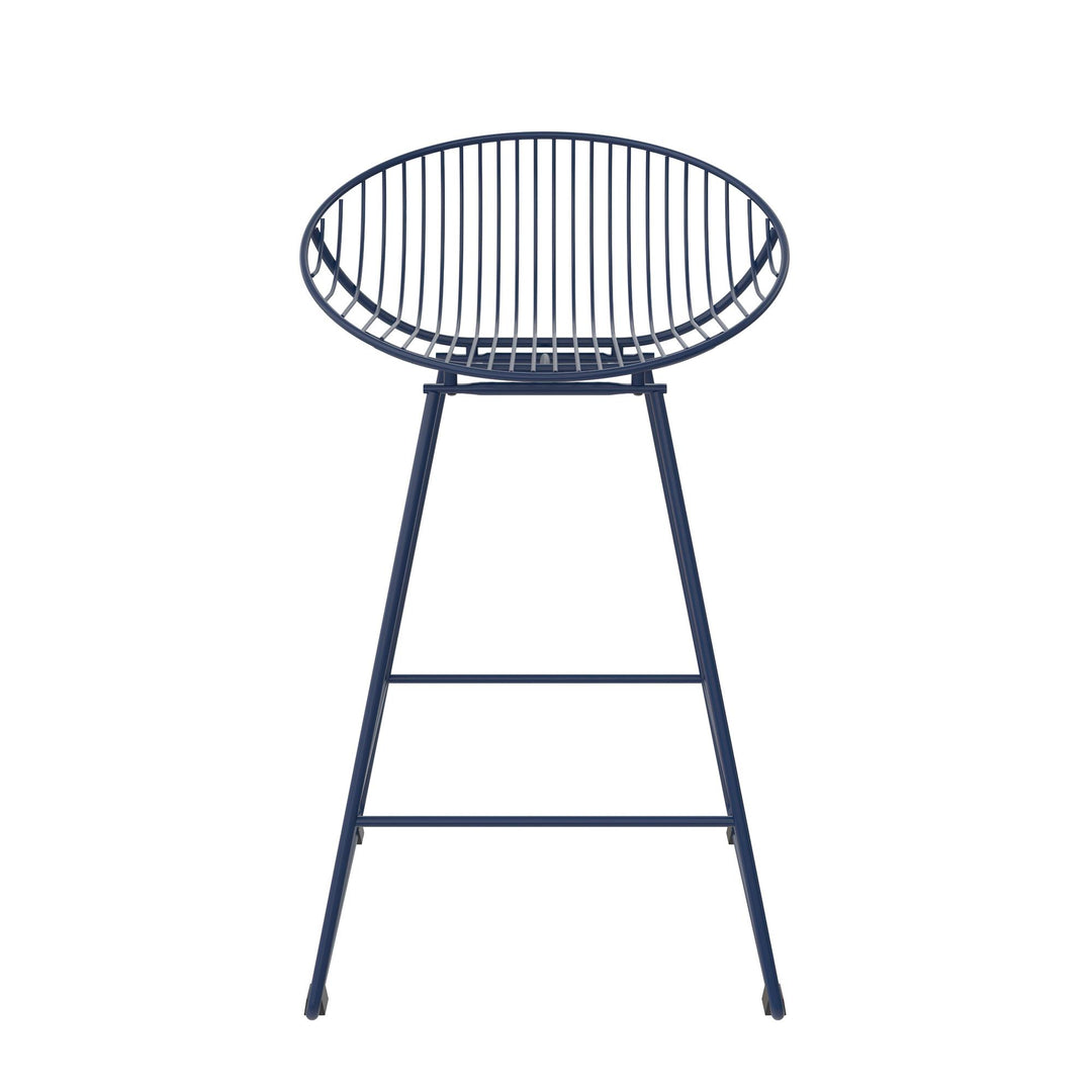Ellis Wire Counter Height Bar Stool - Navy