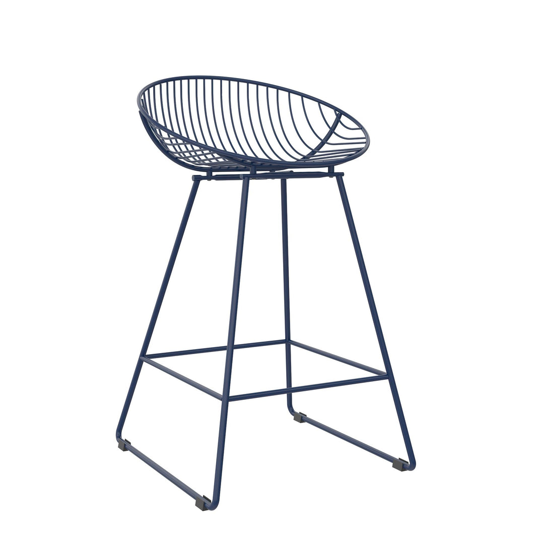 Ellis Wire Counter Height Bar Stool - Navy