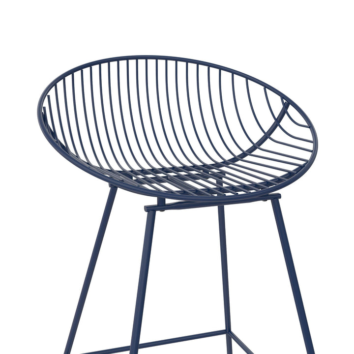 Ellis Wire Counter Height Bar Stool - Navy