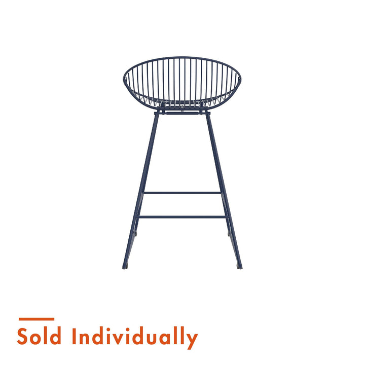 Ellis Wire Counter Height Bar Stool - Navy