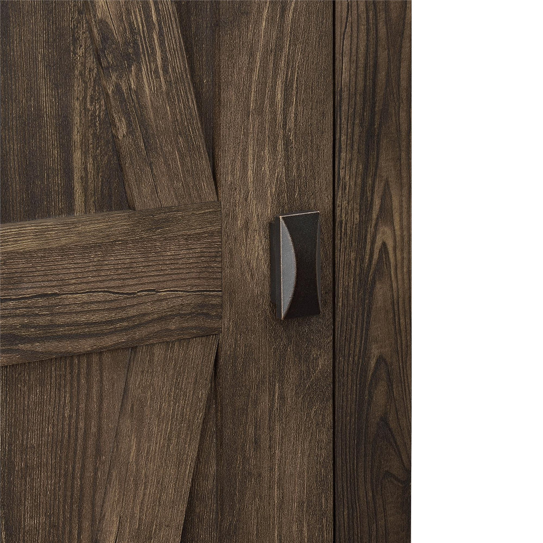 Farmington Rustic Farmhouse 31.5 Inch Wide Storage Cabinet - Rustic