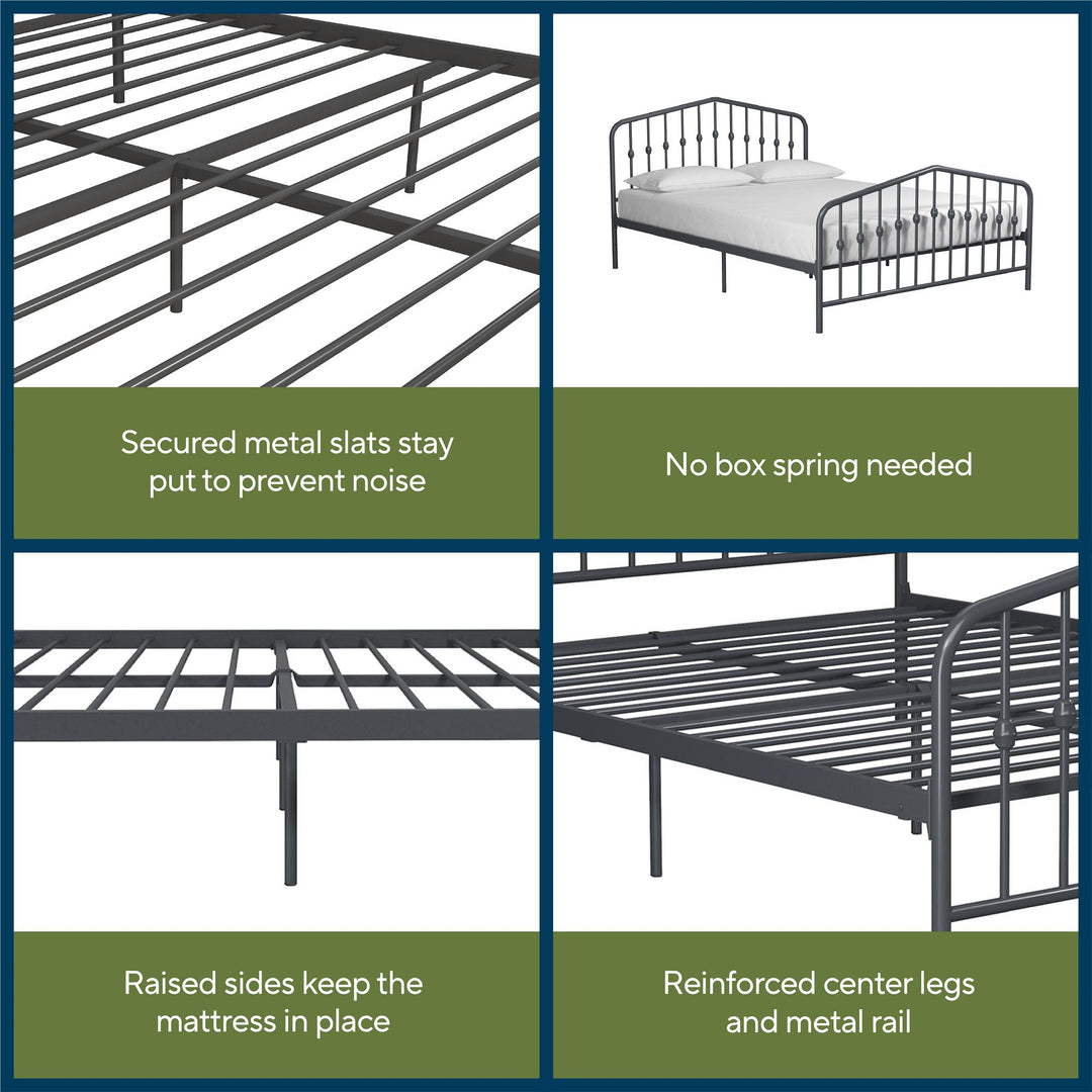 Bushwick Metal Bed - Gray - Full