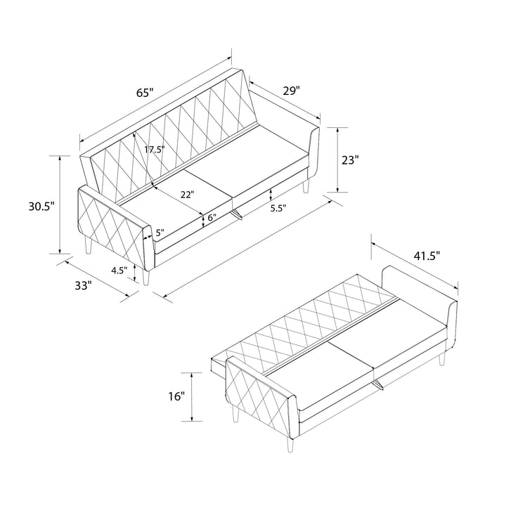 Liberty Futon with Storage - Green