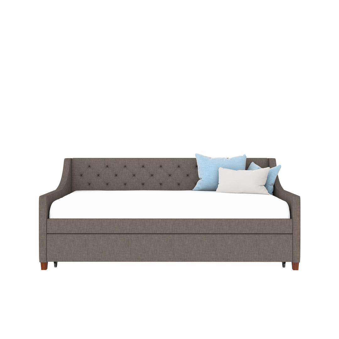 Her Majesty Daybed and Trundle - Grey Linen - Twin