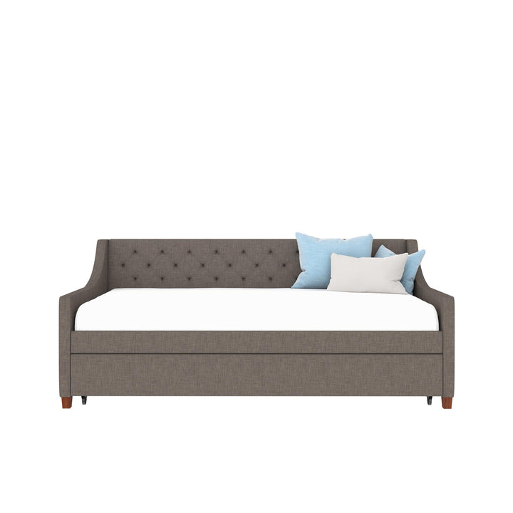 Her Majesty Daybed and Trundle - Grey Linen - Twin