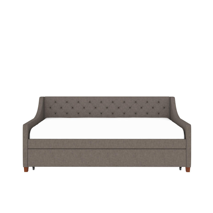 Her Majesty Daybed and Trundle - Grey Linen - Twin
