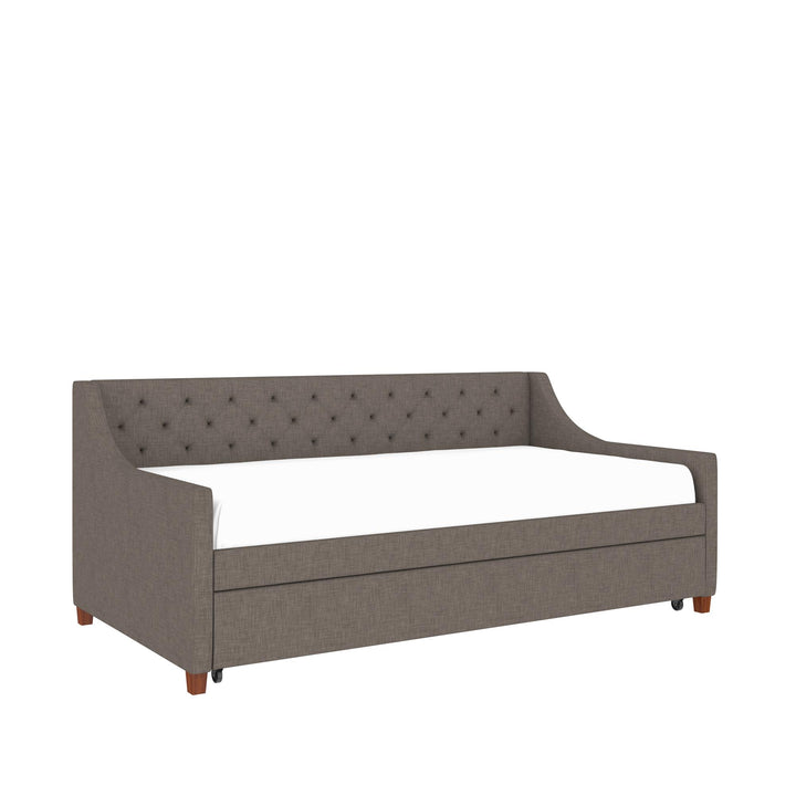 Her Majesty Daybed and Trundle - Grey Linen - Twin