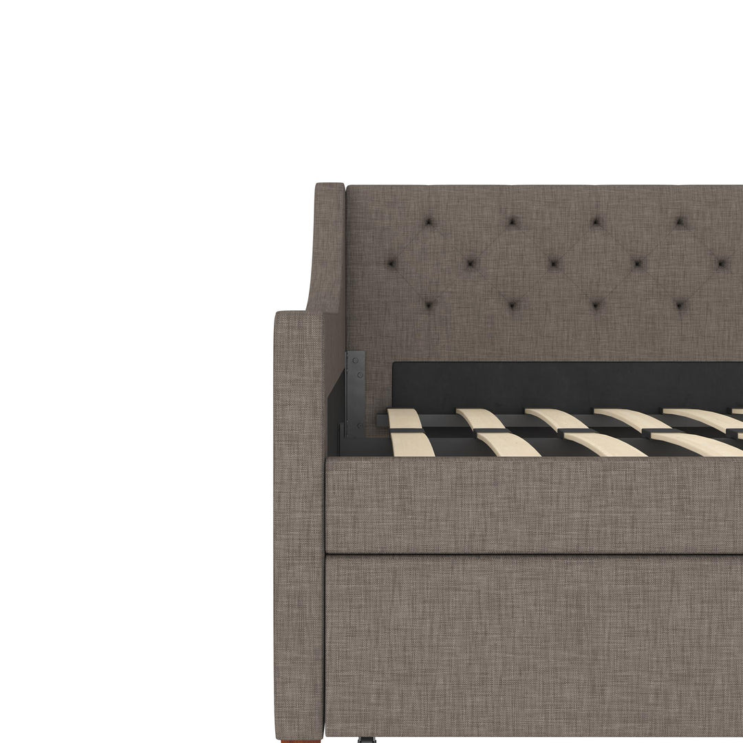 Her Majesty Daybed and Trundle - Grey Linen - Twin