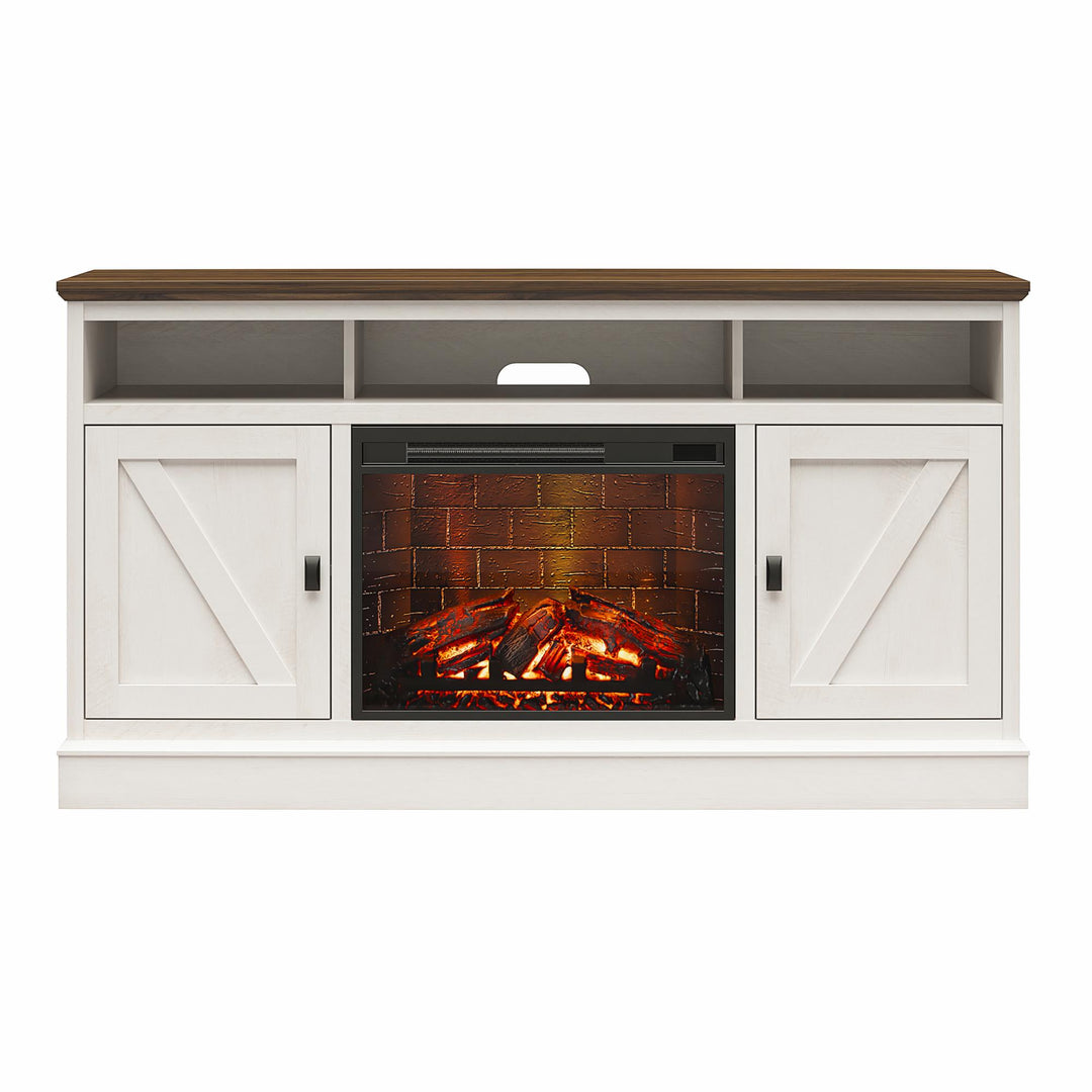 Ashton Lane Electric Fireplace TV Stand with Remote for TVs up to 65'' - Magnolia Oak