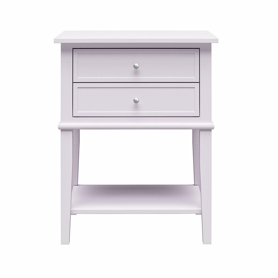 Franklin Accent Table with 2 Drawers and Lower Shelf - Lavender