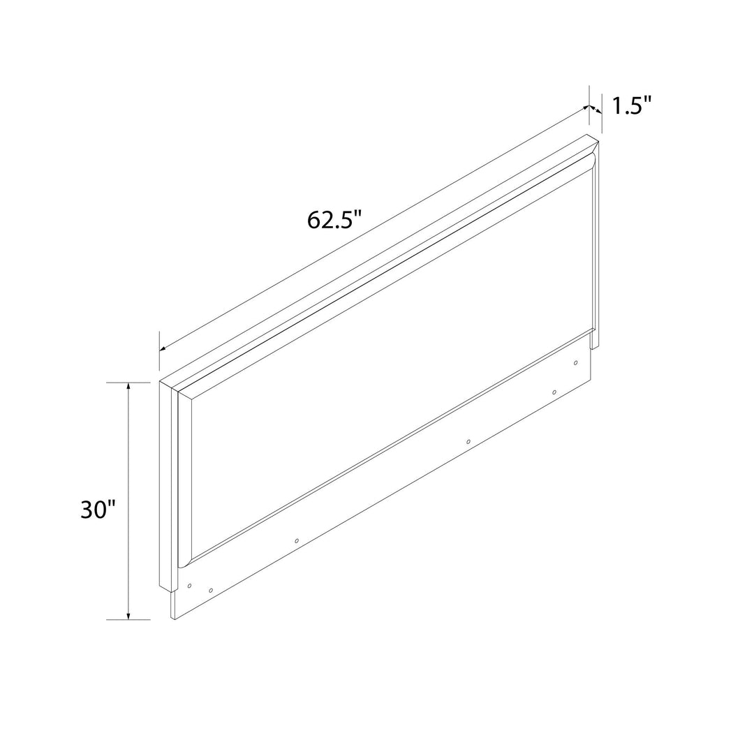 Cologne Tool-Less Upholstered Wood Headboard - Light Oak - Queen