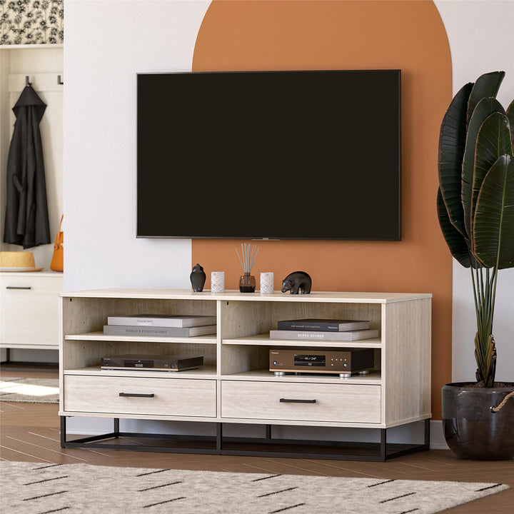 Kelly TV Stand with Drawers for TVs up to 55 in. - Ivory Oak