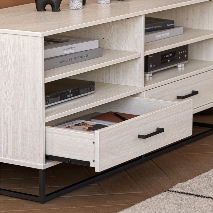 Kelly TV Stand with Drawers for TVs up to 55 in. - Ivory Oak