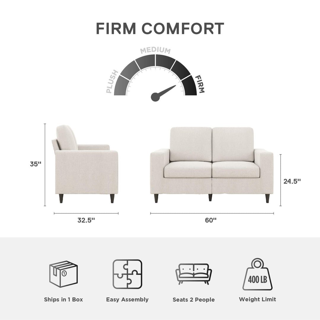 Cooper 2 Seater Linen Sofa - Beige