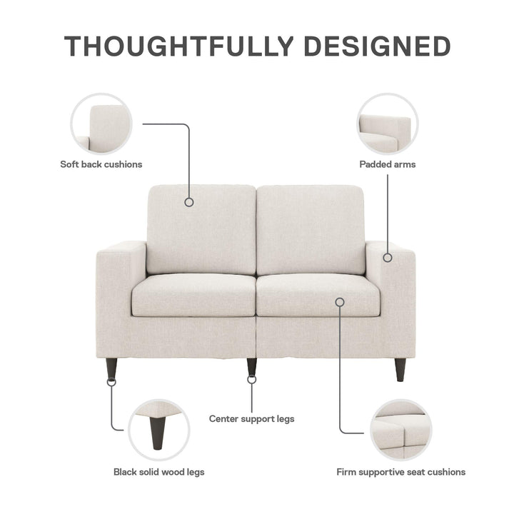 Cooper 2 Seater Linen Sofa - Beige