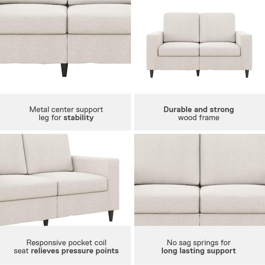 Cooper 2 Seater Linen Sofa - Beige