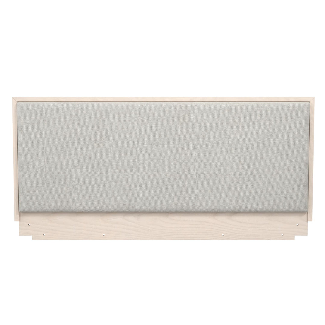 Cologne Tool-Less Upholstered Wood Headboard - Light Oak - Queen